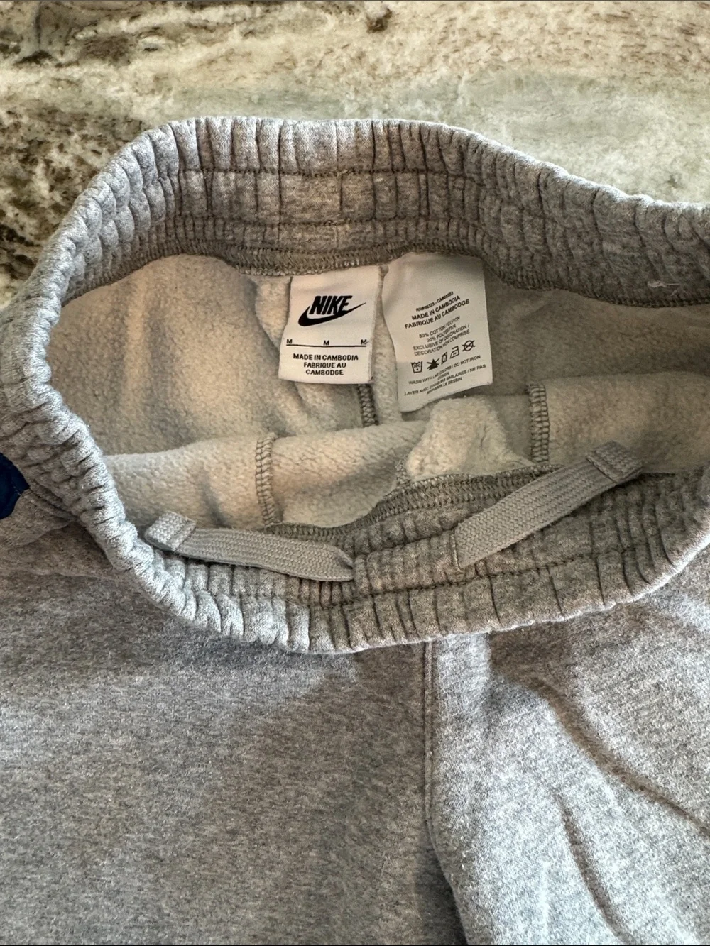 Nike Kids Gray Tee with Blue Air Logo and Royal Blue Shorts